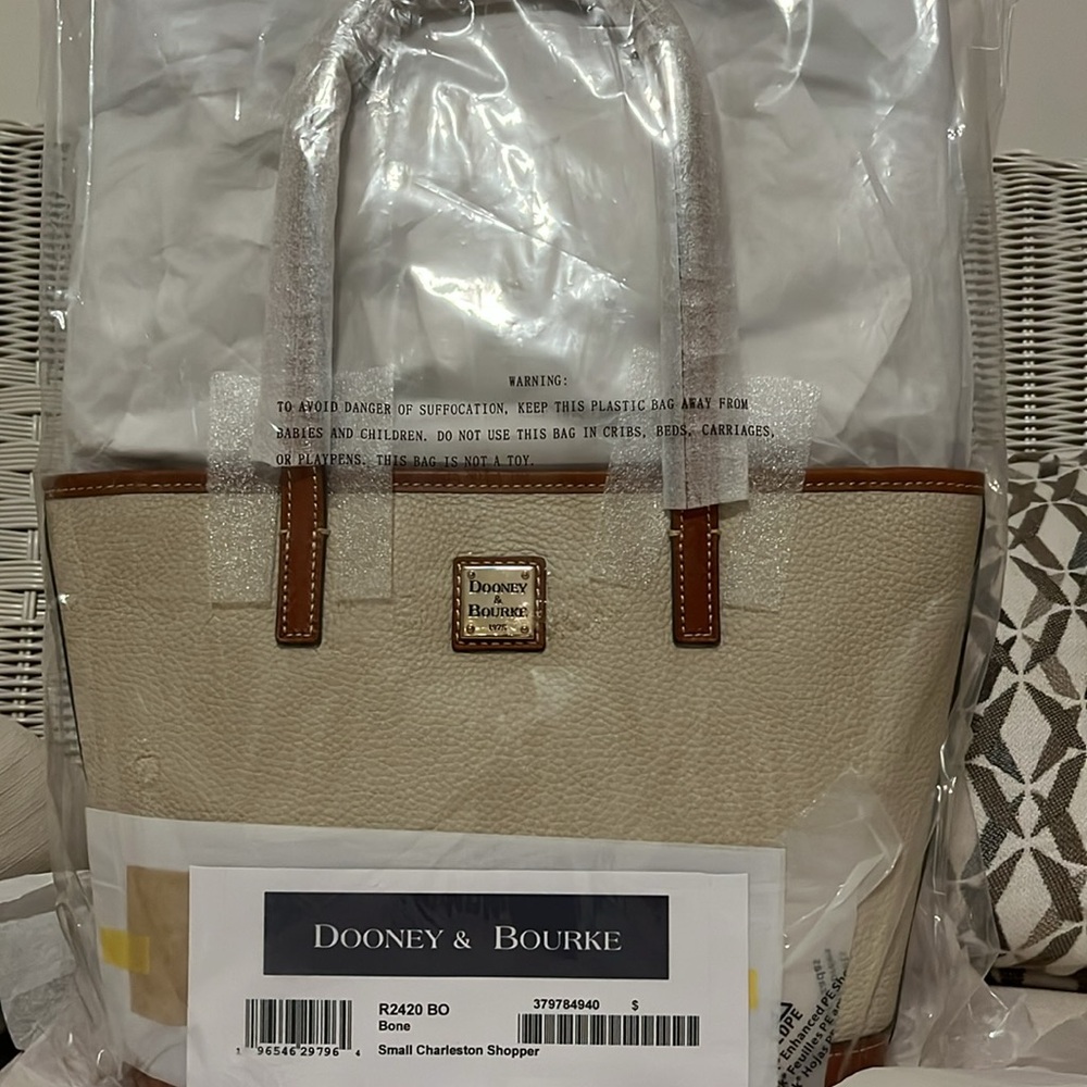Dooney & Bourke Small Charleston Shopper
 ( Bone Color pebble grain )